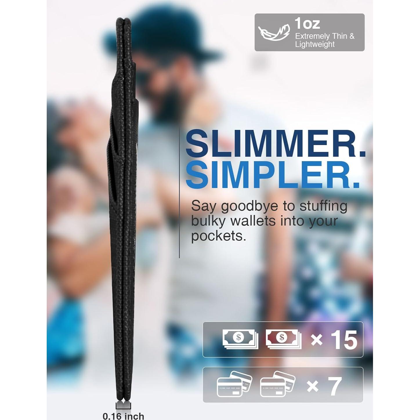 Billetera Minimalista LifeChé de Cuero Vegano con Bloqueo RFID