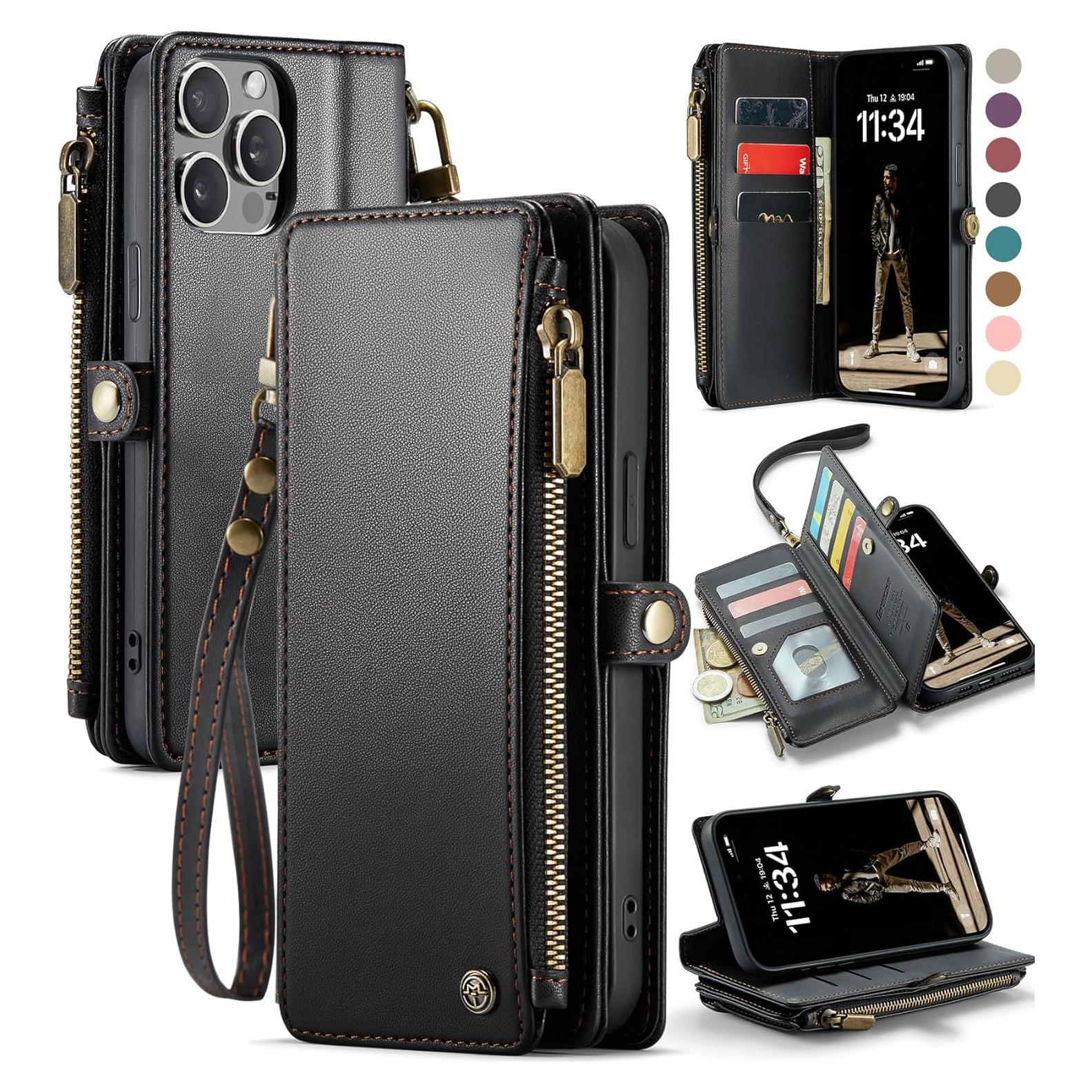 Funda Cartera Defencase para iPhone 14 Pro Max Negro RFID