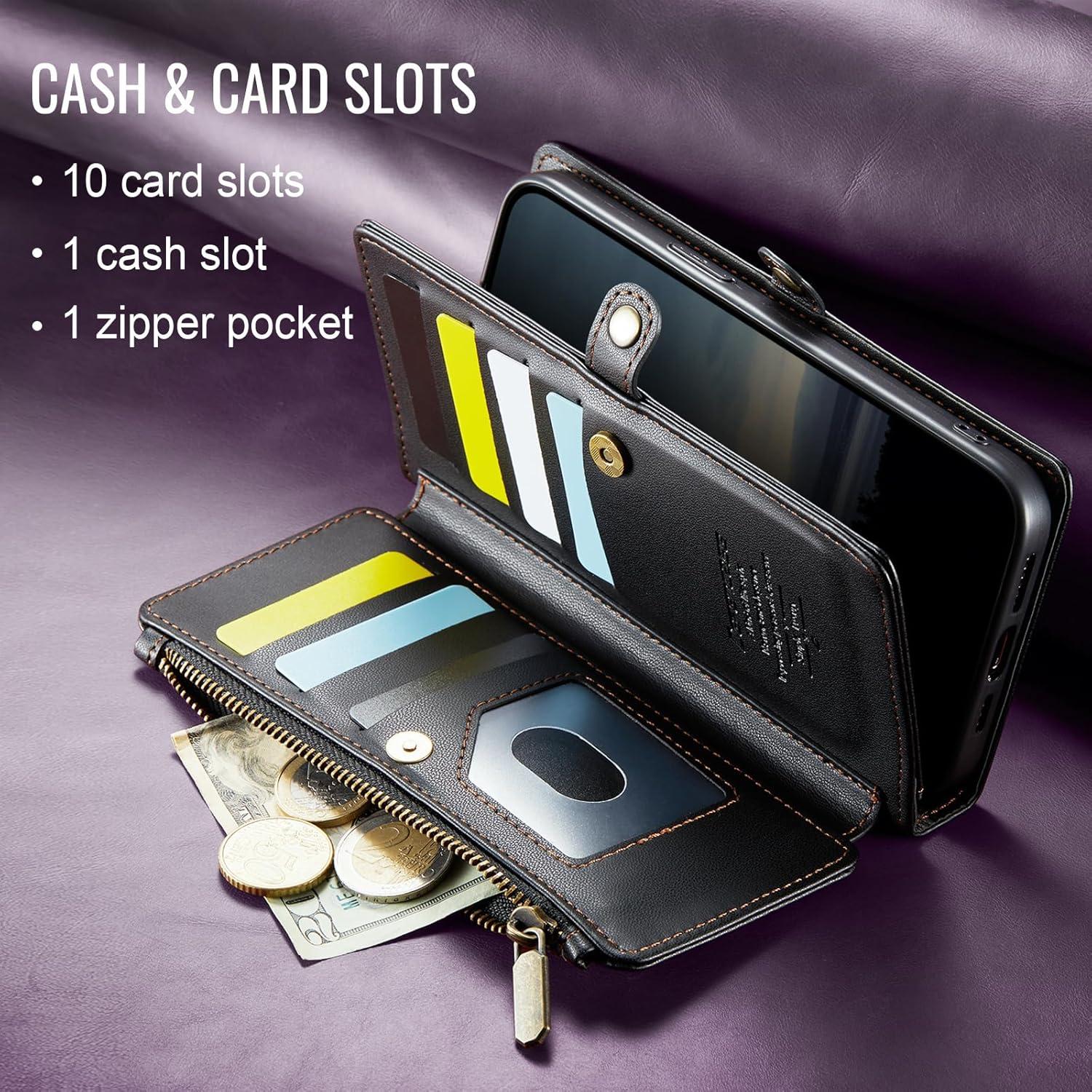 Funda Cartera Defencase para iPhone 14 Pro Max Negro RFID