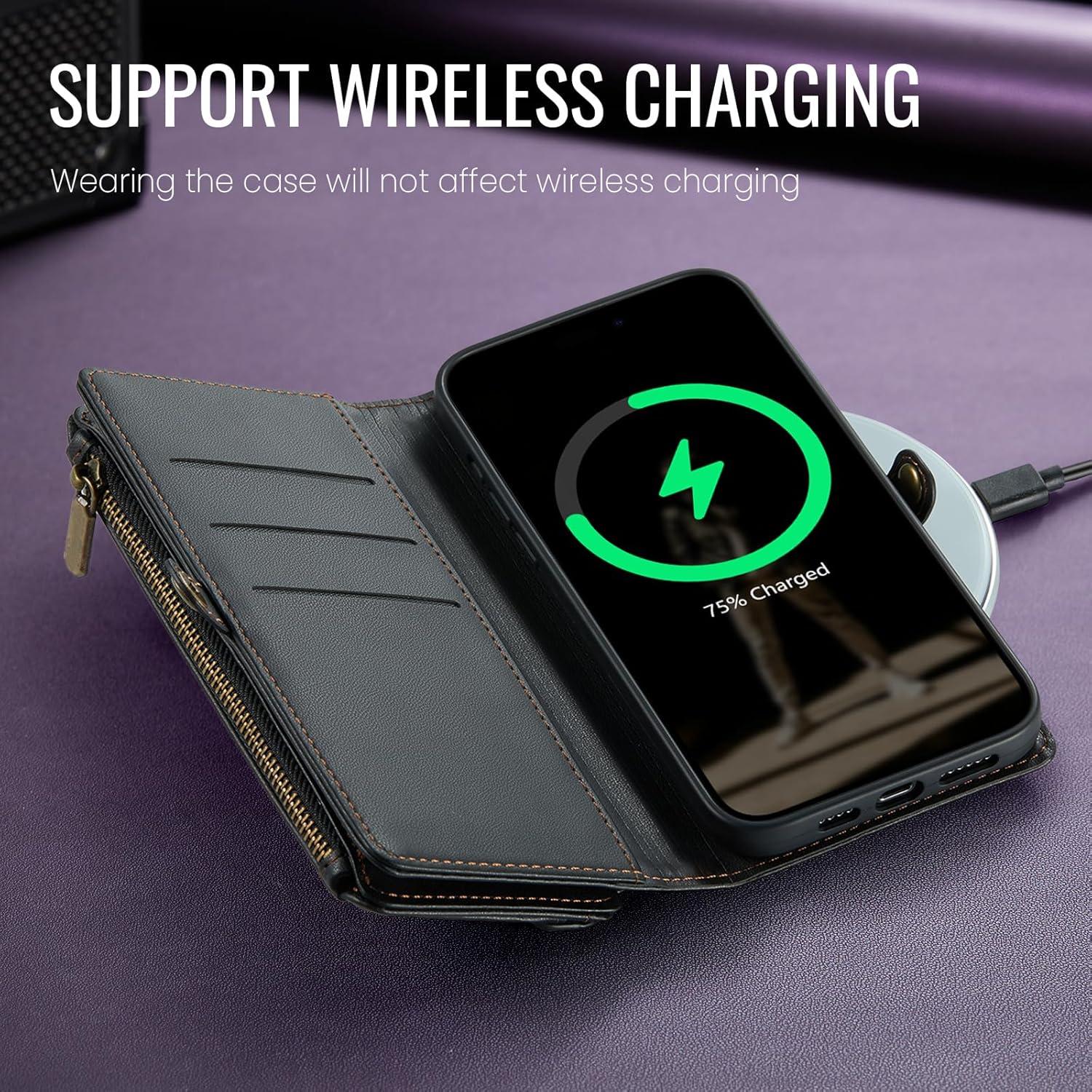 Funda Cartera Defencase para iPhone 14 Pro Max Negro RFID