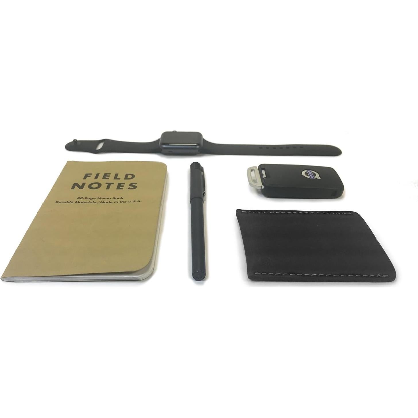 Billetera de Cuero Minimalista Modern Carry - Soporte para 2 a 10 Tarjetas - Negro