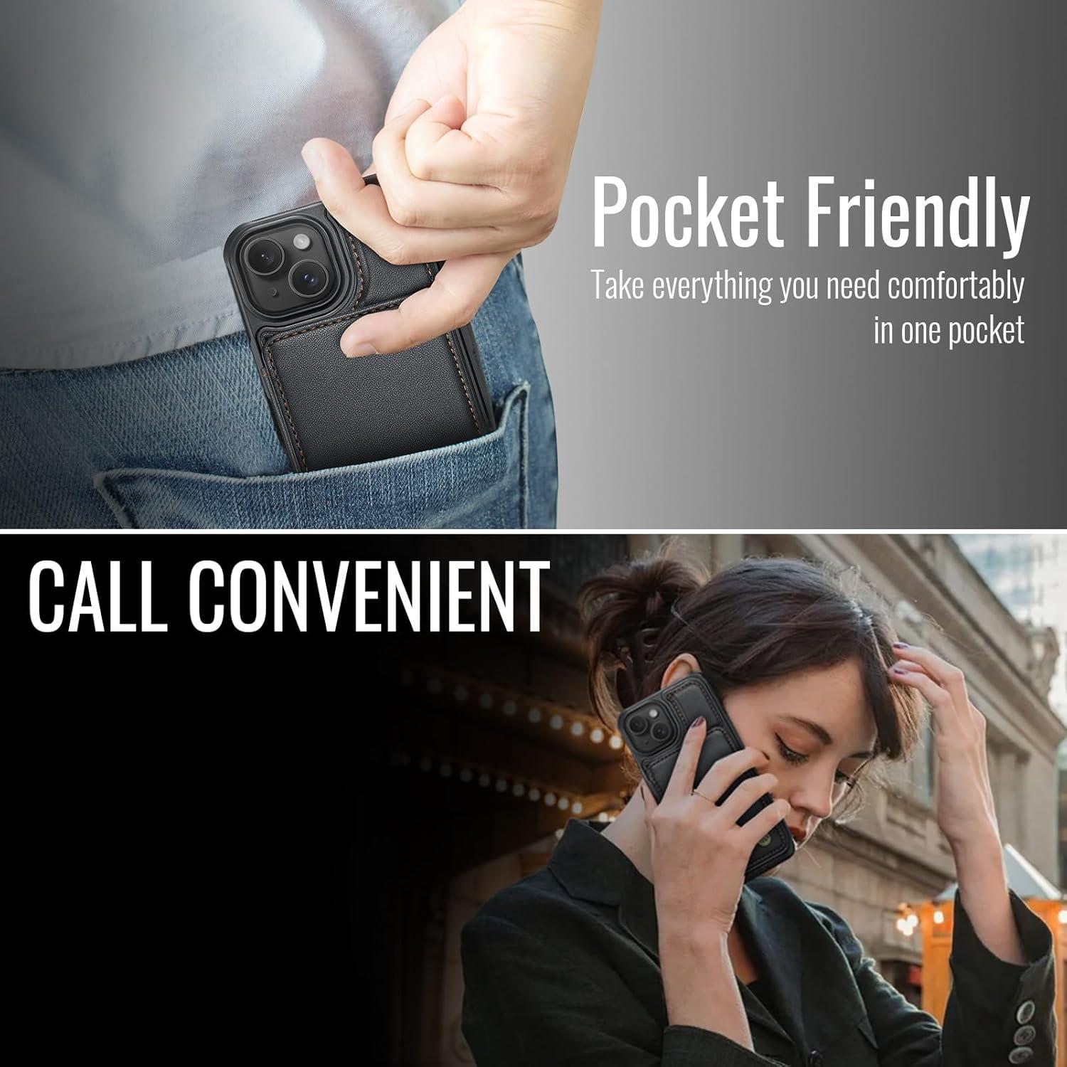 Funda de Cartera Vinich para iPhone 13 con Soporte y RFID