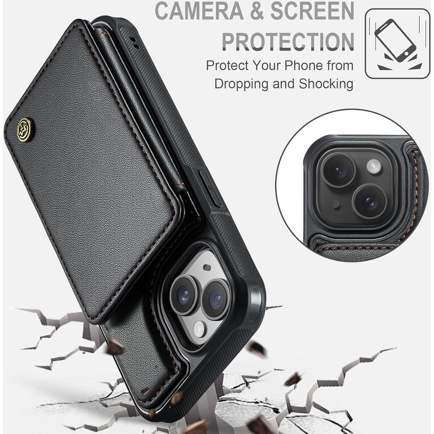 Funda de Cartera Vinich para iPhone 13 con Soporte y RFID