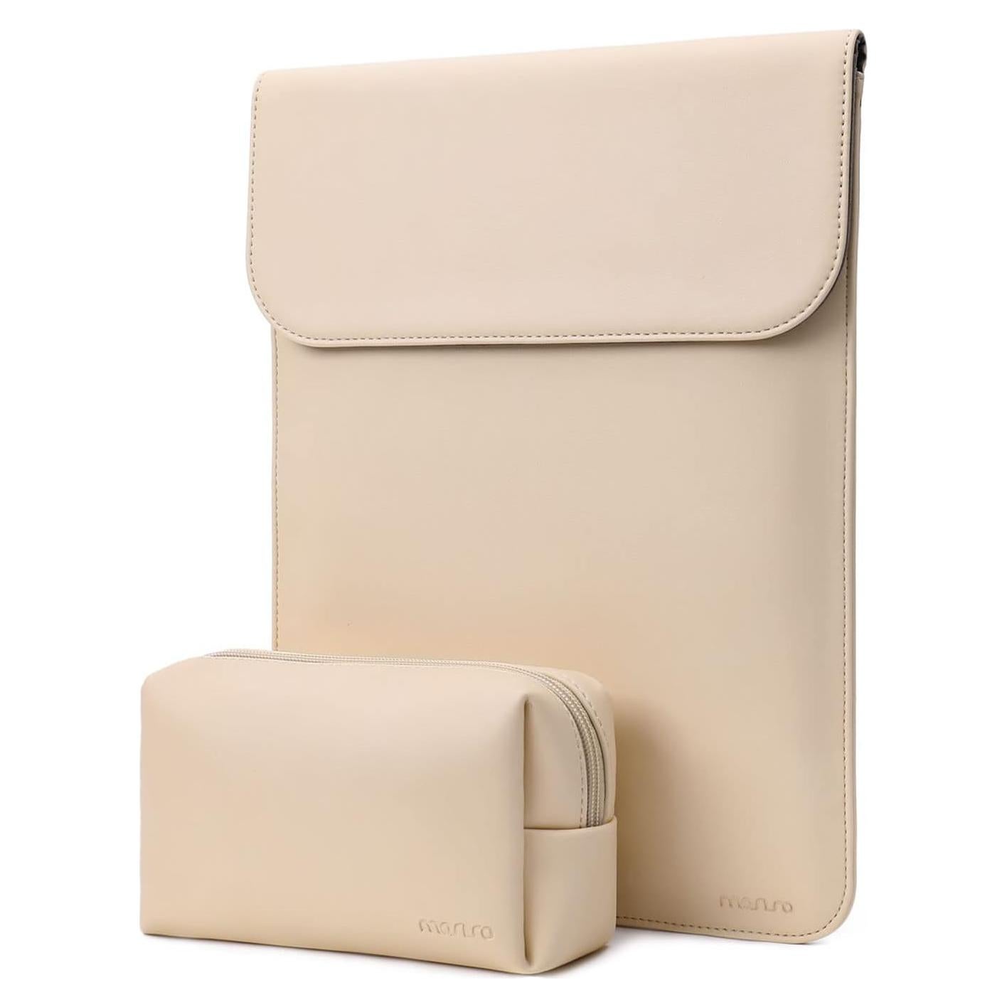 Funda para Laptop MOSISO 13" Albaricoque Cuero Sintético