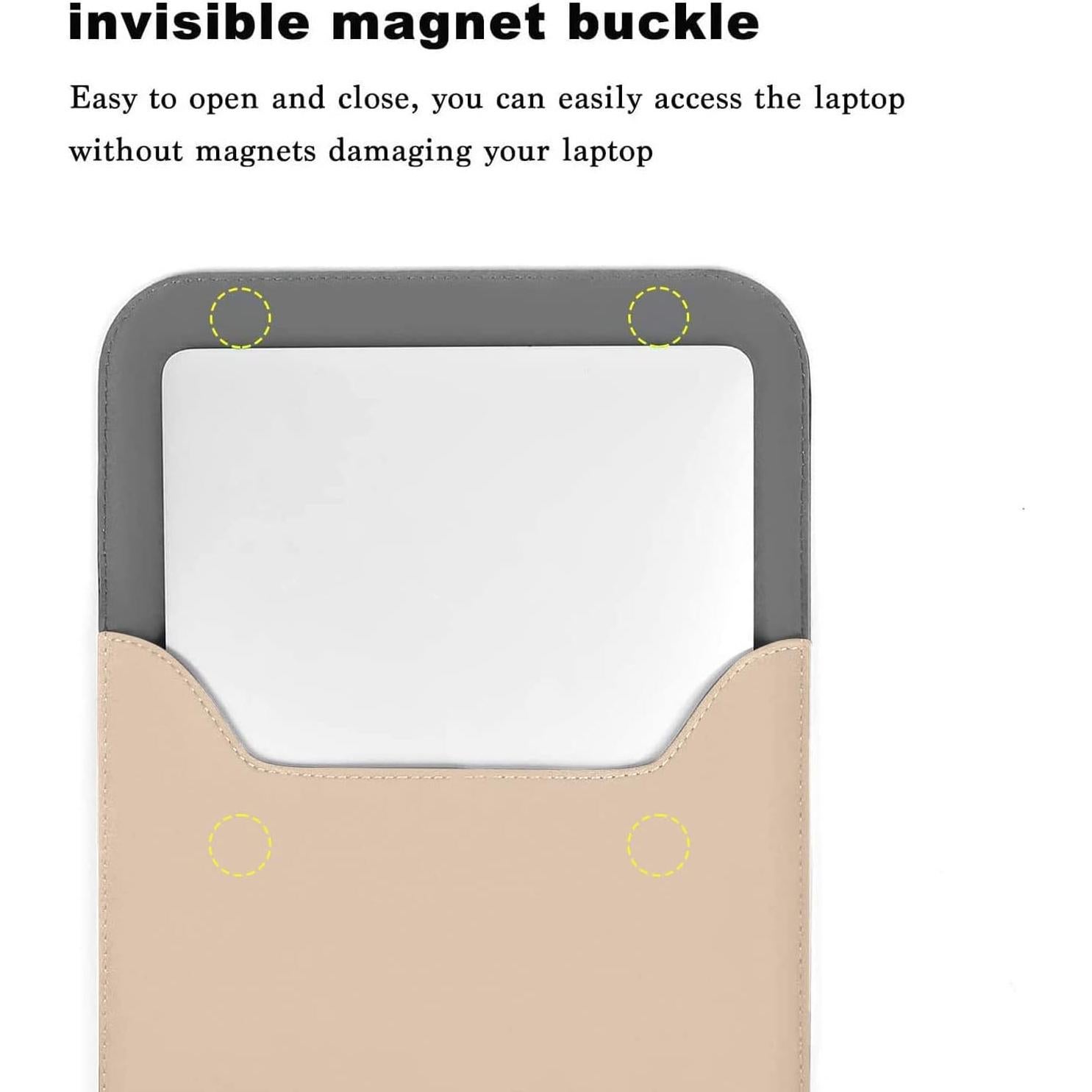 Funda para Laptop MOSISO 13" Albaricoque Cuero Sintético