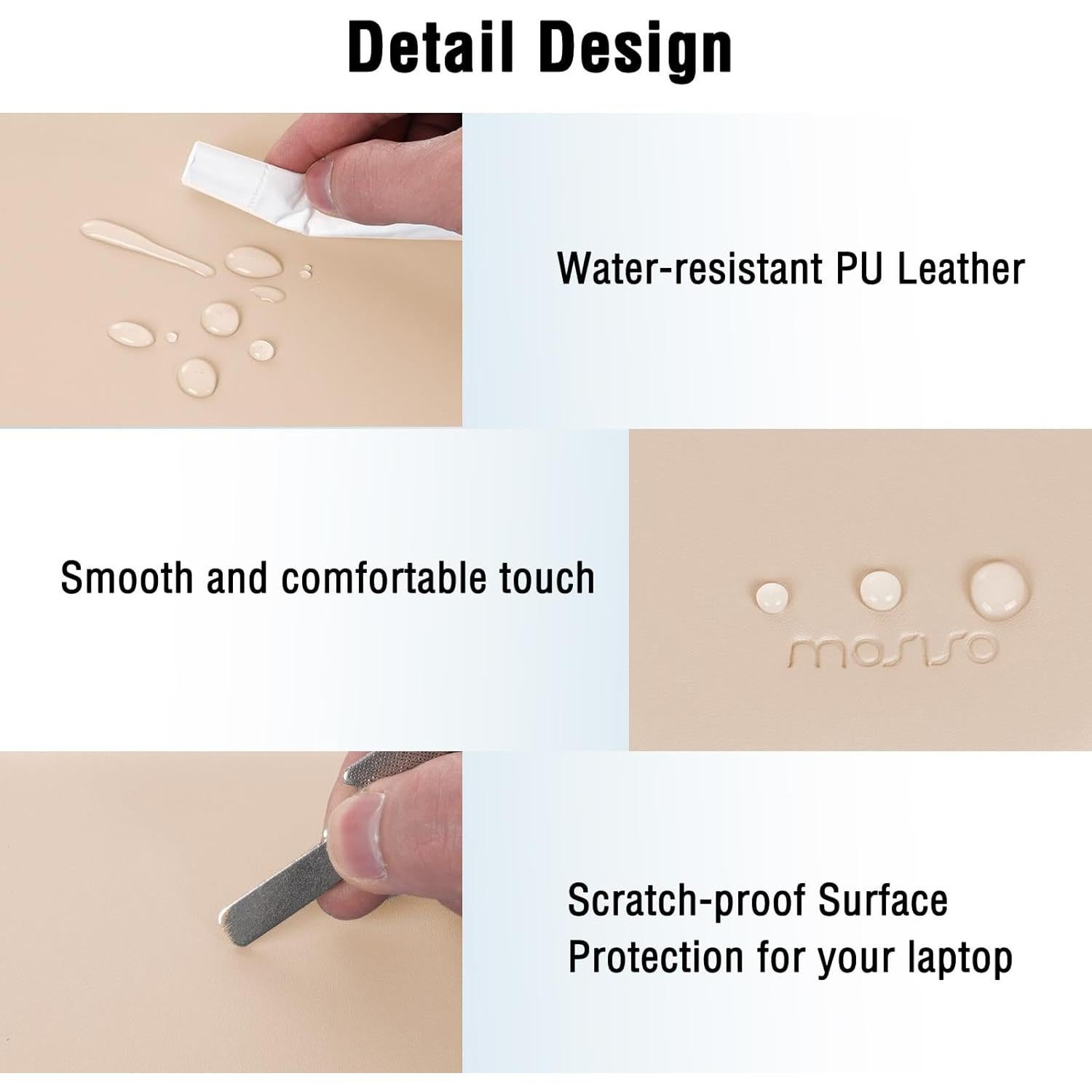 Funda para Laptop MOSISO 13" Albaricoque Cuero Sintético