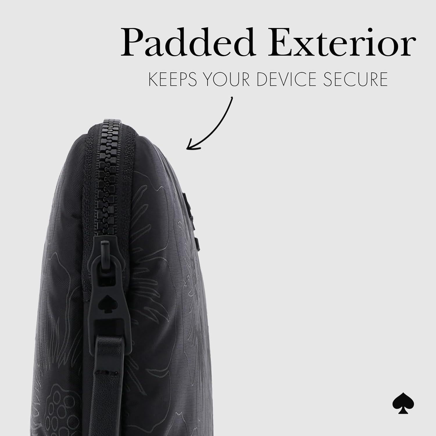 Funda para Laptop Kate Spade 16" Puffer Hollyhock Black