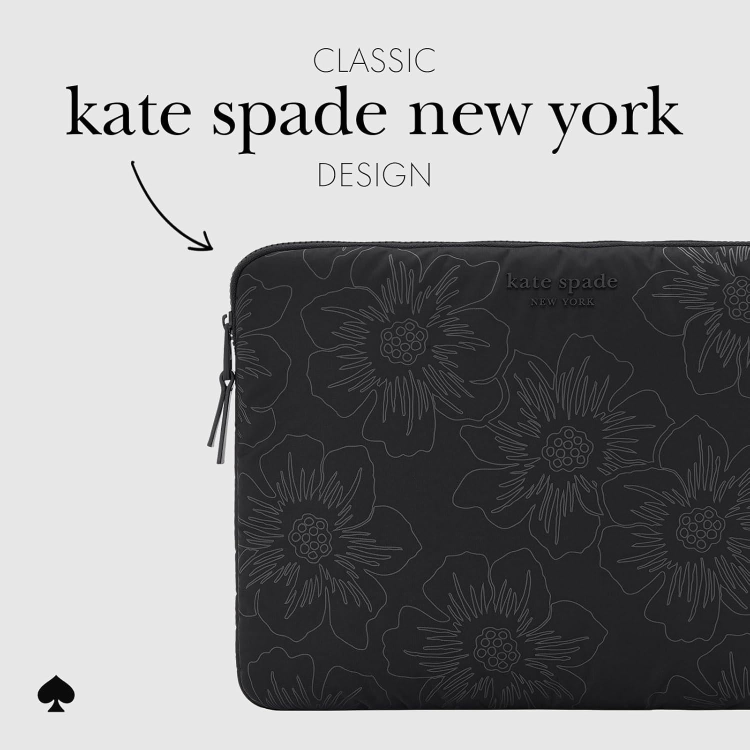 Funda para Laptop Kate Spade 16" Puffer Hollyhock Black