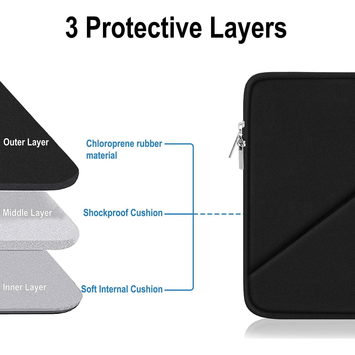 Funda para Laptop 15.6" BOOEUDI Negra, Protección y Estilo