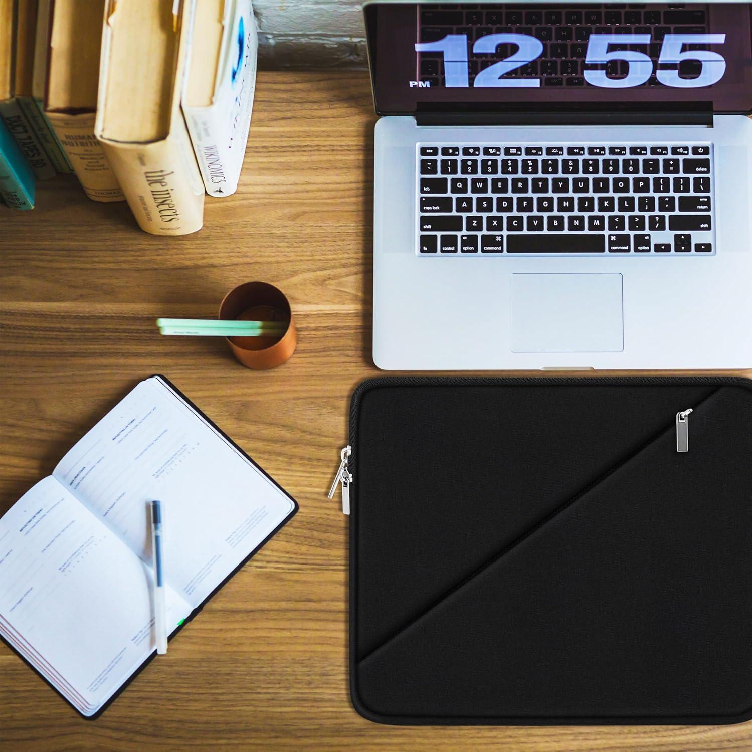 Funda para Laptop 15.6" BOOEUDI Negra, Protección y Estilo