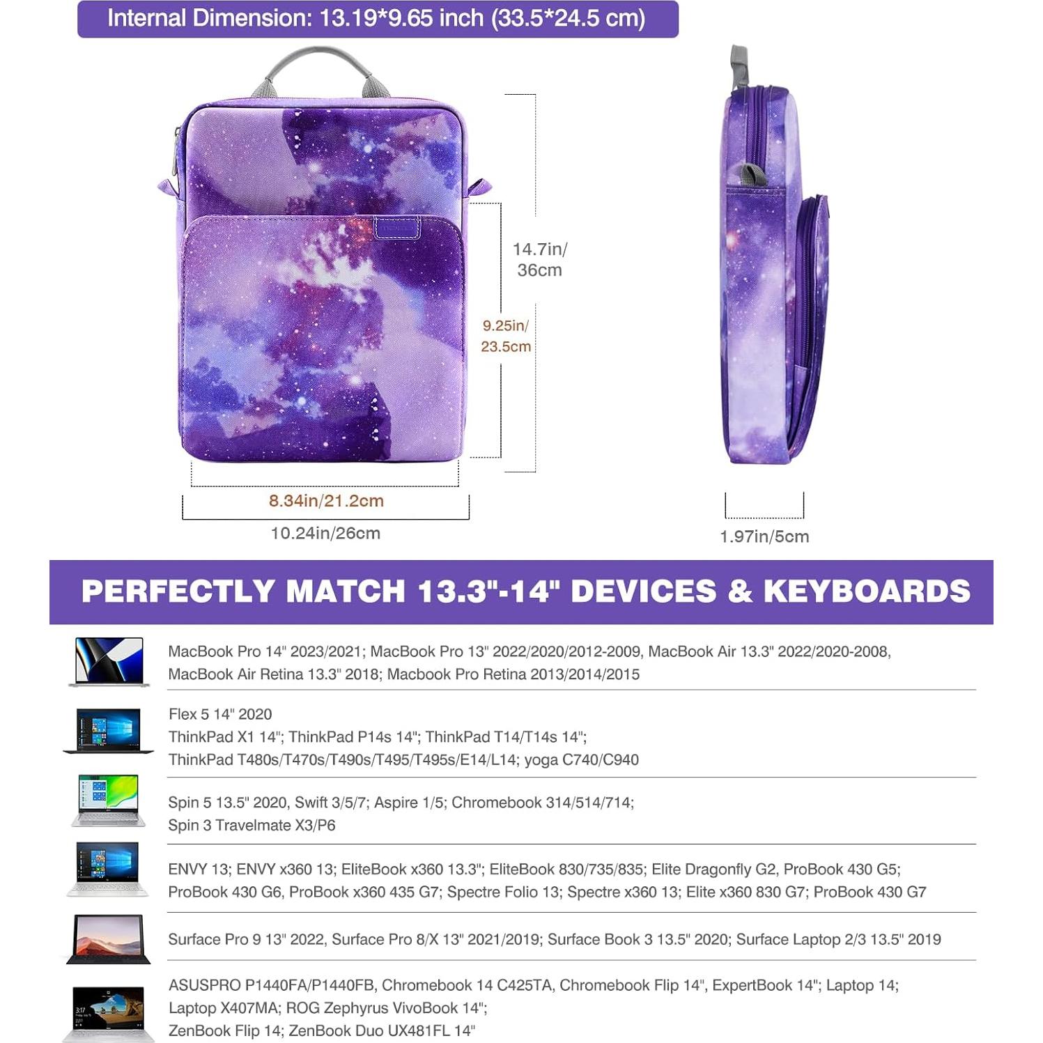 Funda para Laptop MoKo 13.3-14" Impermeable Cielo Estrellado