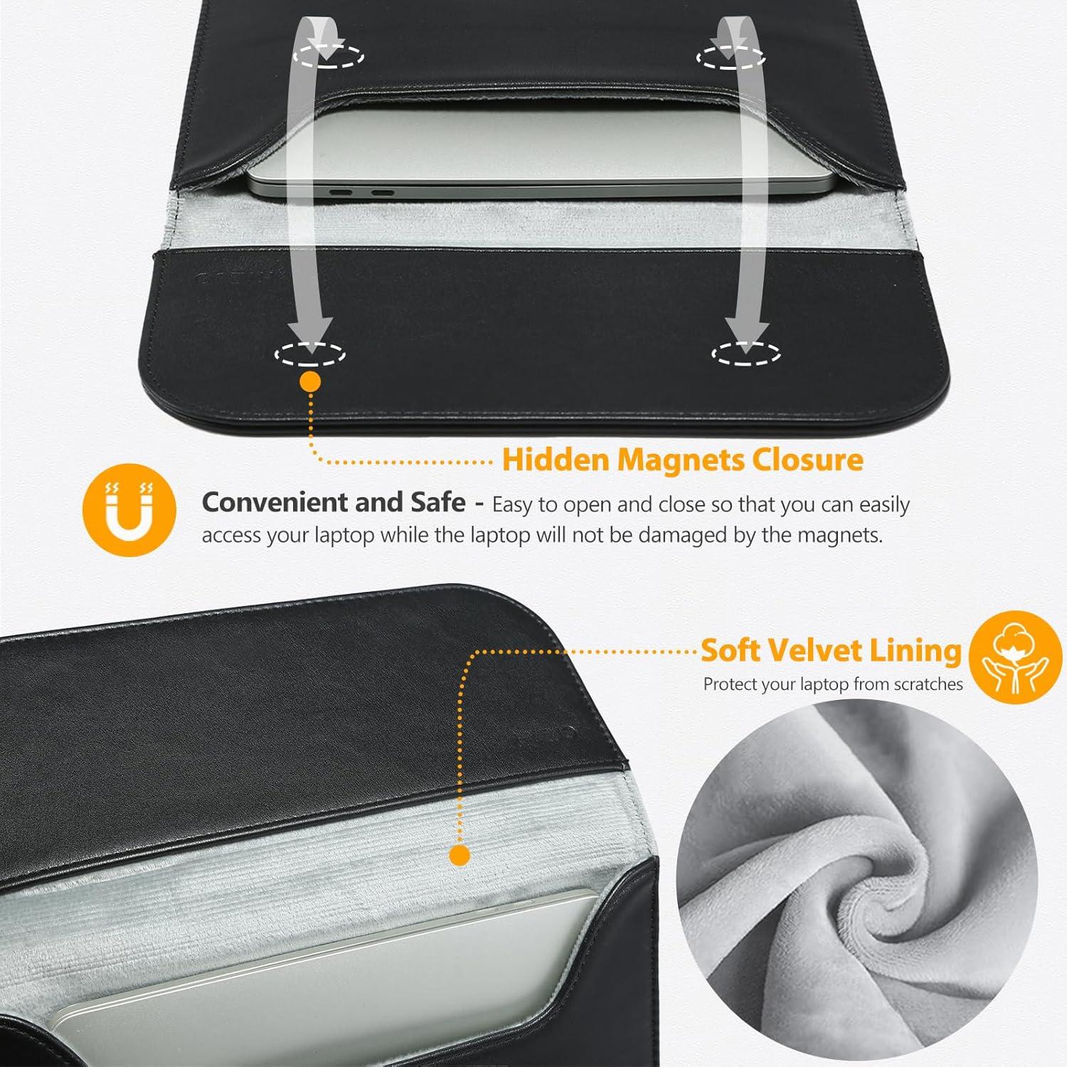 Funda para Laptop 15" HYZUO Negra - MacBook Air/Pro y Surface