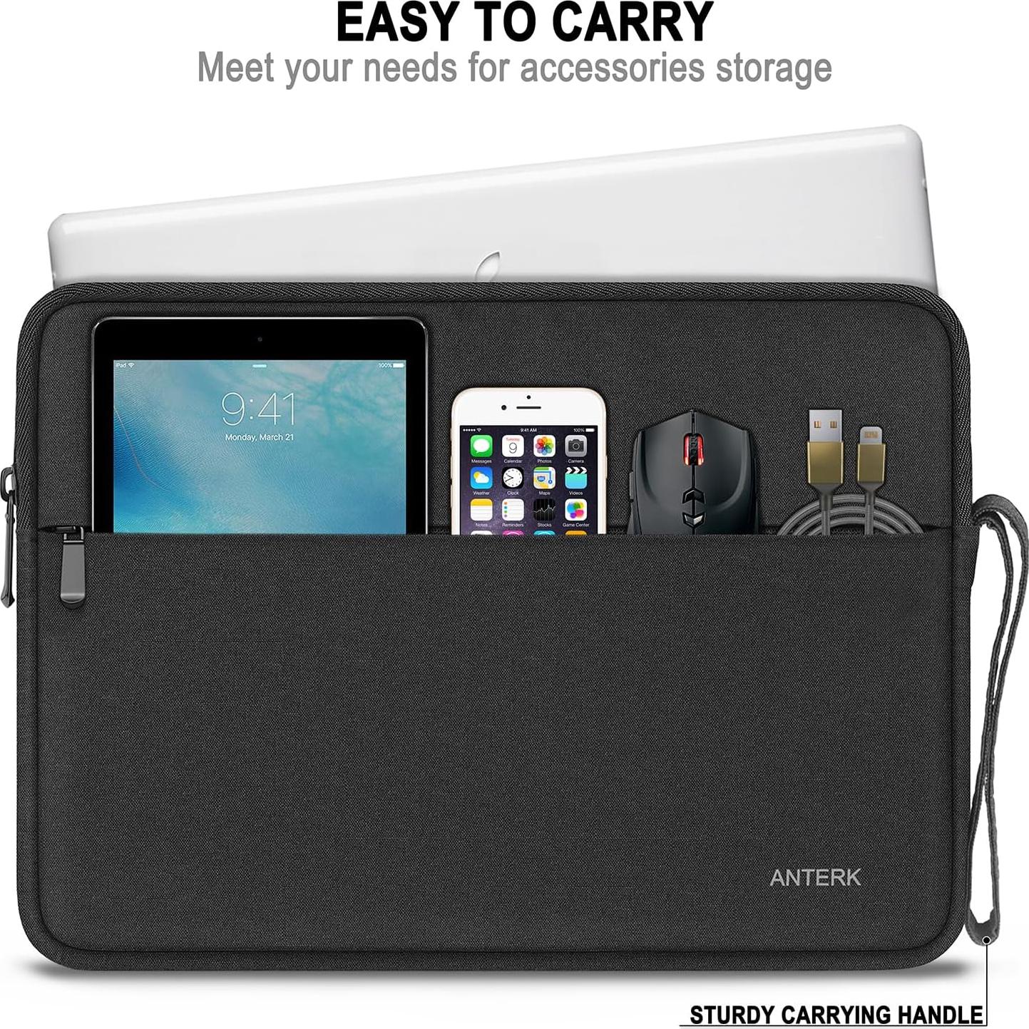 Funda para Laptop ANTERK 14" Resistente al Agua Negra