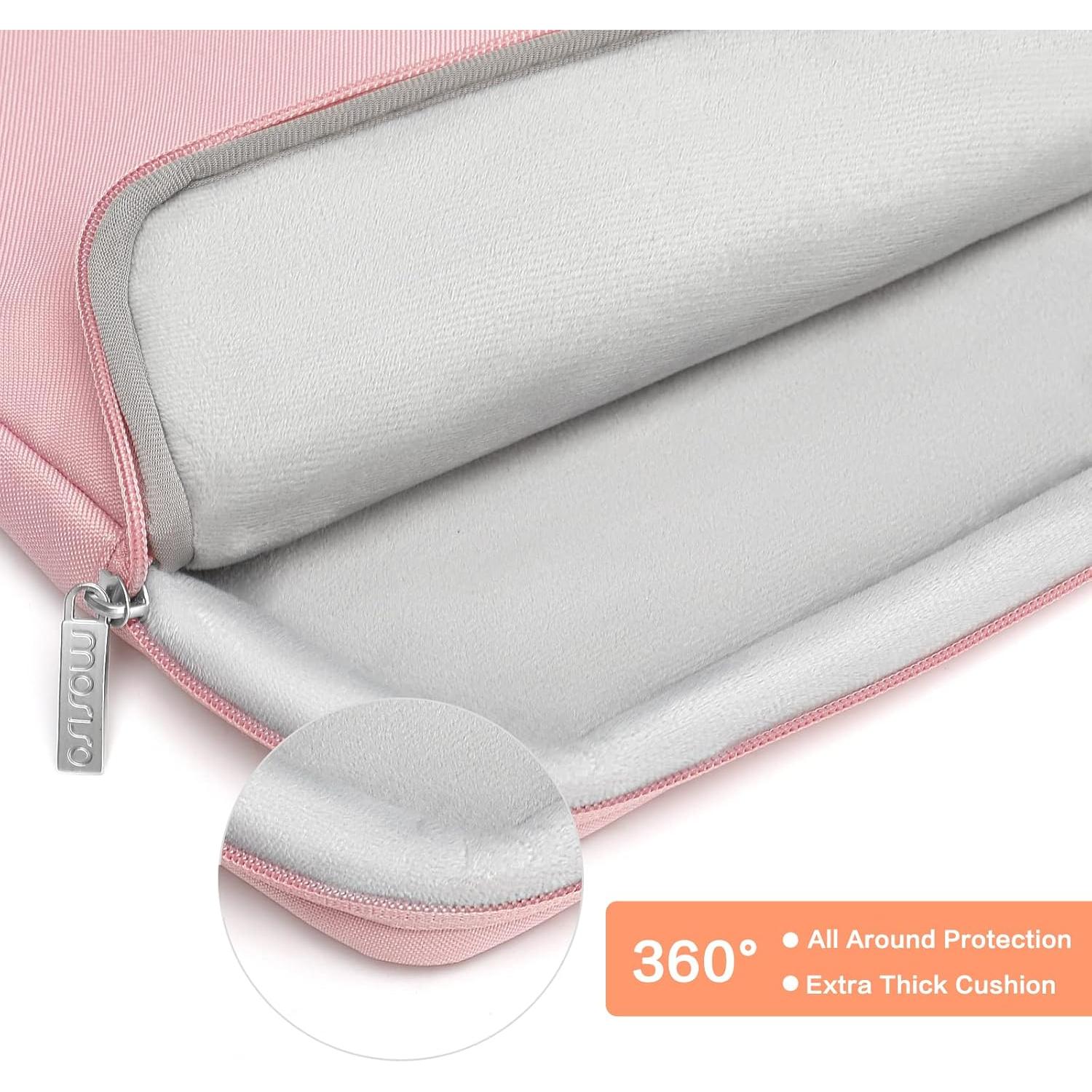 Funda Protectora MOSISO 360 Rosa para Laptop 15-16"