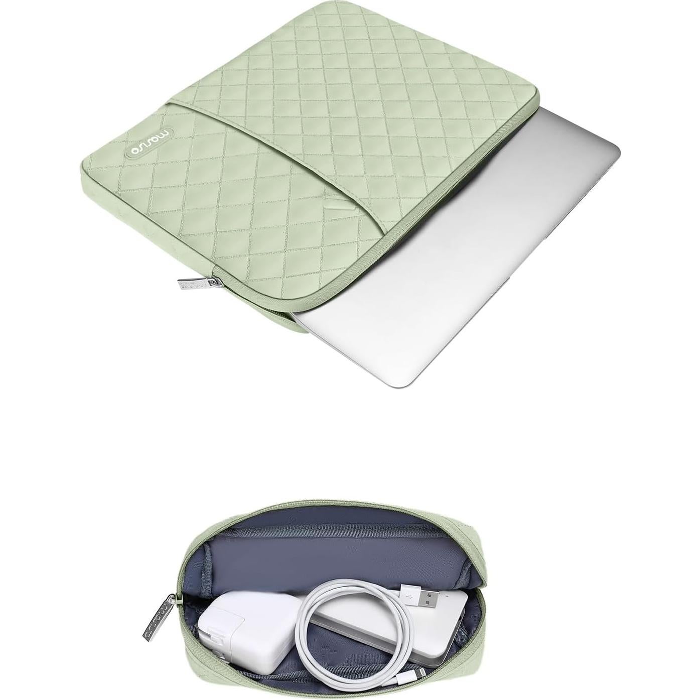 Funda para Laptop MOSISO 16" Verde Salvia Acolchada con Bolsa