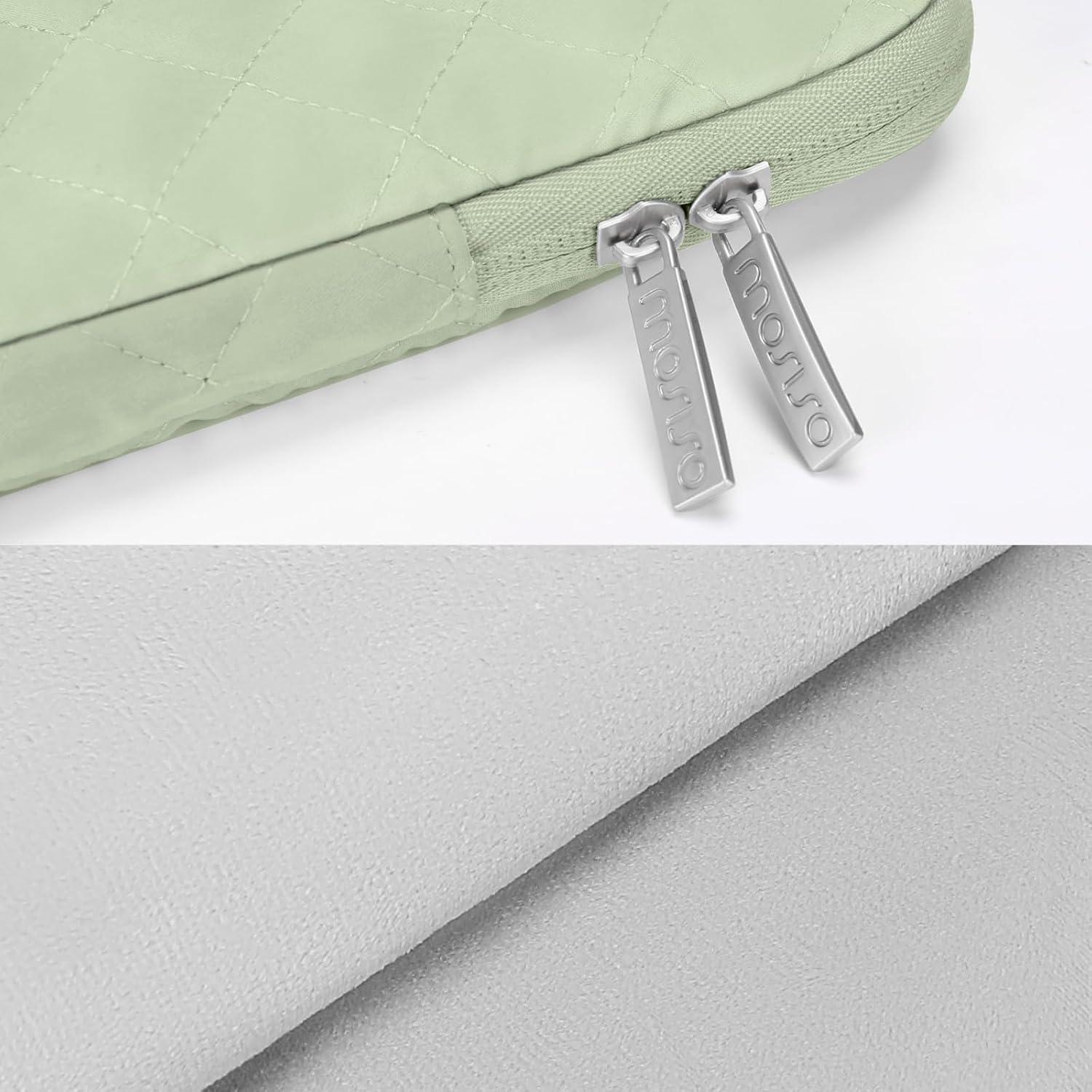 Funda para Laptop MOSISO 16" Verde Salvia Acolchada con Bolsa