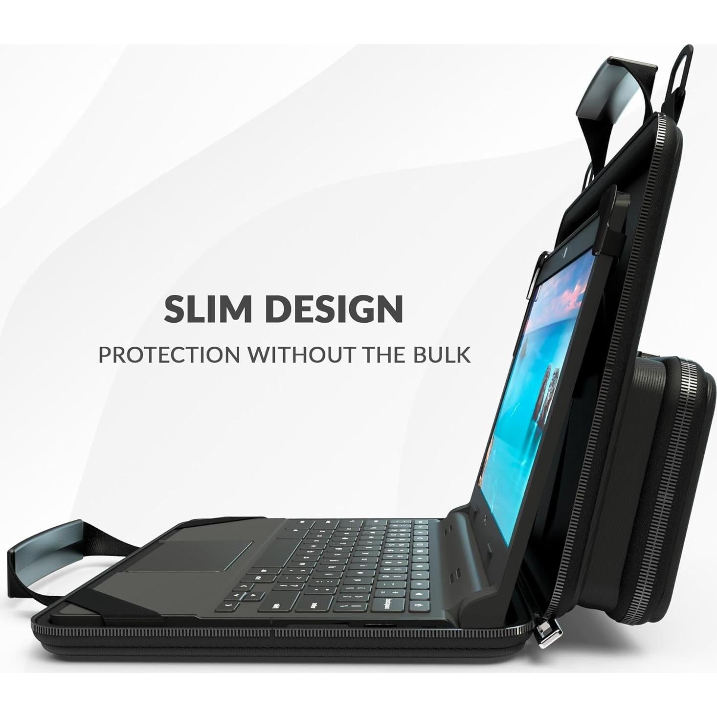 Funda Siempre Encendida UZBL para Chromebook 13-14" Negra