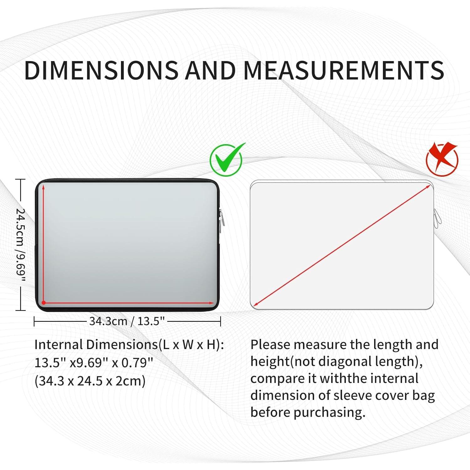 Funda para Laptop RAINYEAR 14" Acolchada Negra - Protección Suave