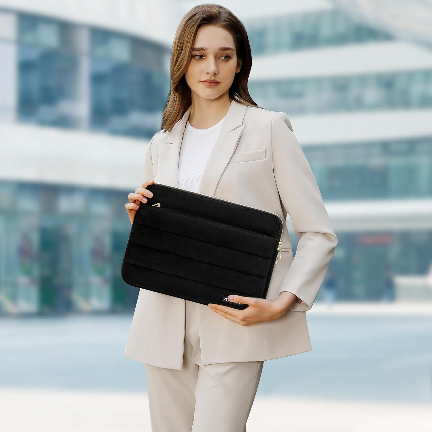 Funda para Laptop 13.3" MOSISO Negra Ultra Suave con Bolsa