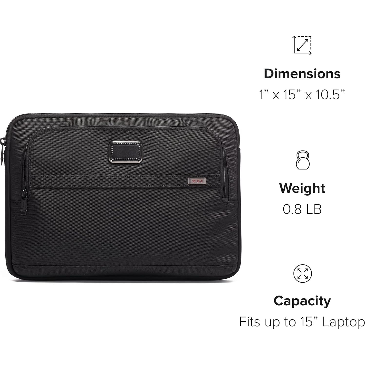 Funda para Laptop TUMI Alpha 3 - Nylon Balístico - Hasta 38.1 cm - Negro