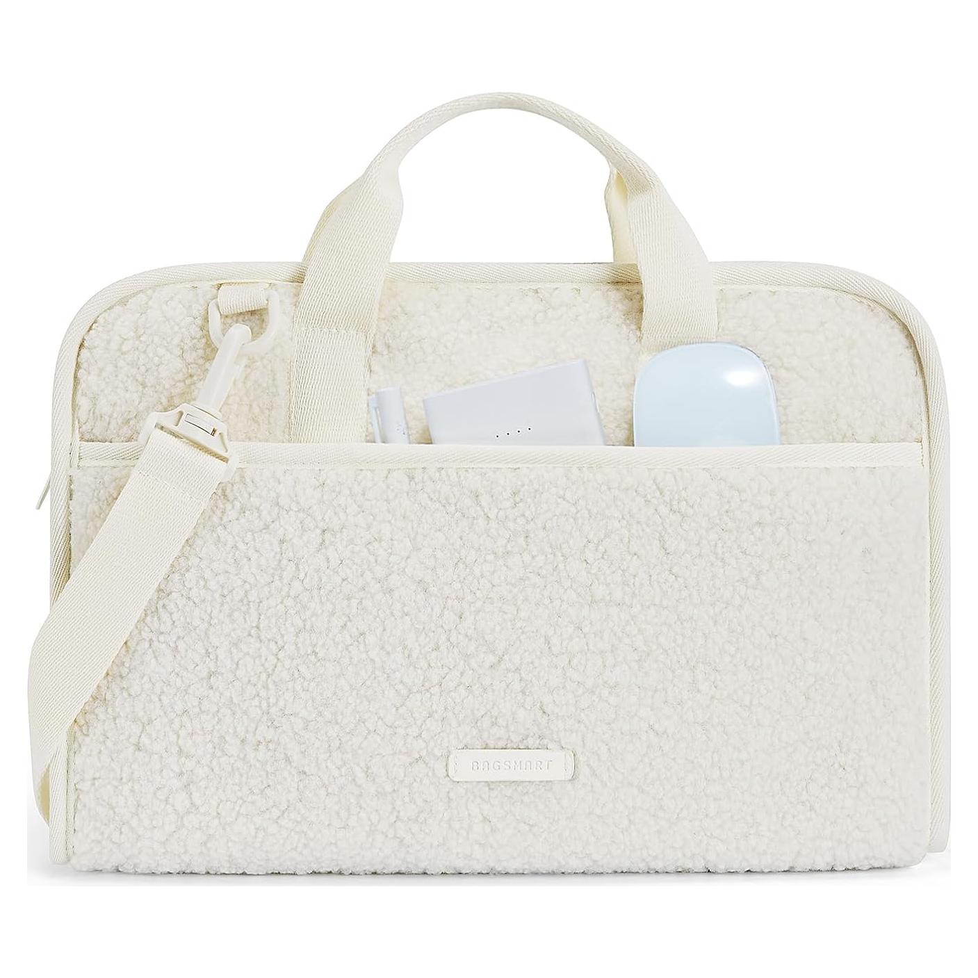 Funda para Laptop 13-14" BAGSMART Beige, Duradera y Acogedora