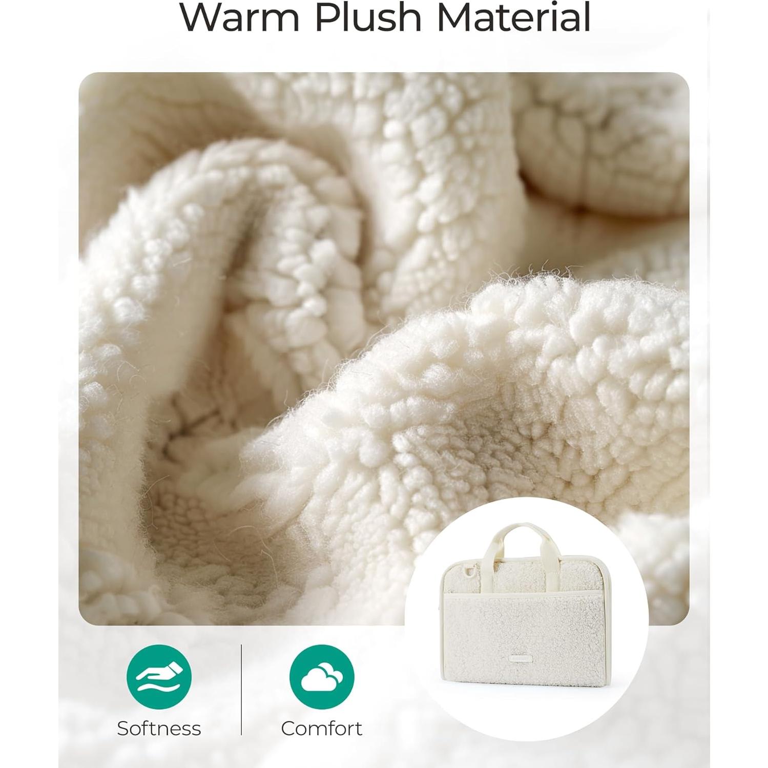 Funda para Laptop 13-14" BAGSMART Beige, Duradera y Acogedora