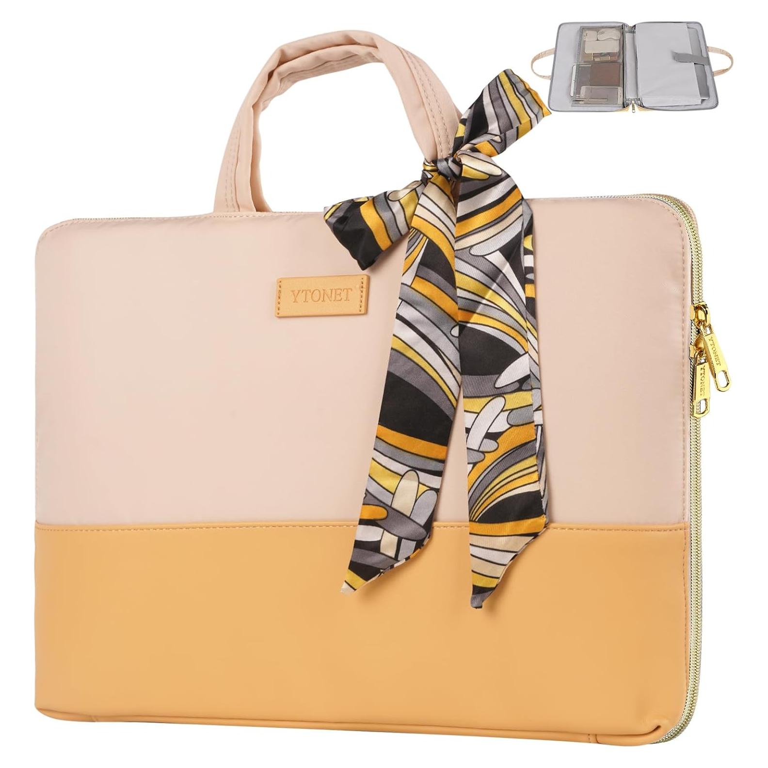 Funda para Laptop 15.6" Ytonet Amarilla, Amigable con TSA