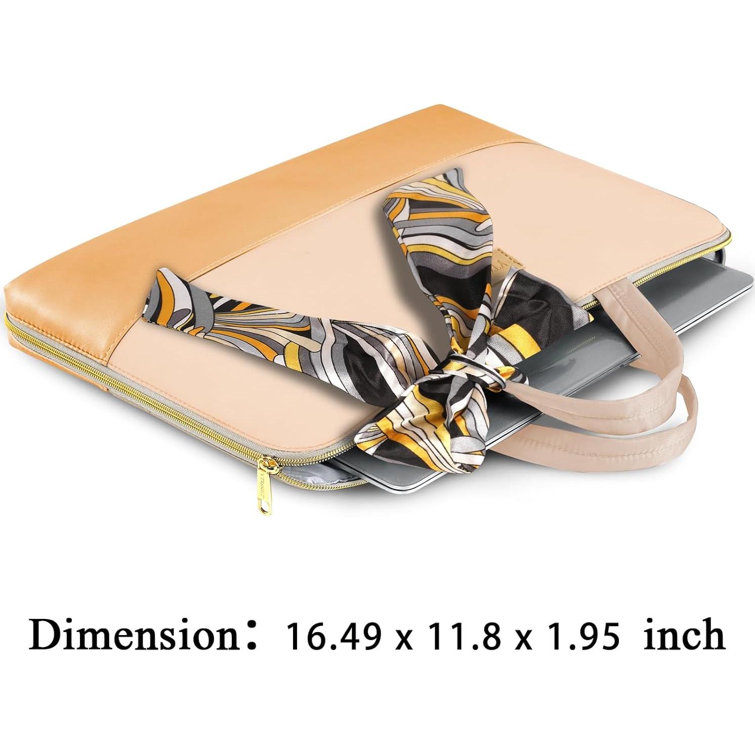 Funda para Laptop 15.6" Ytonet Amarilla, Amigable con TSA