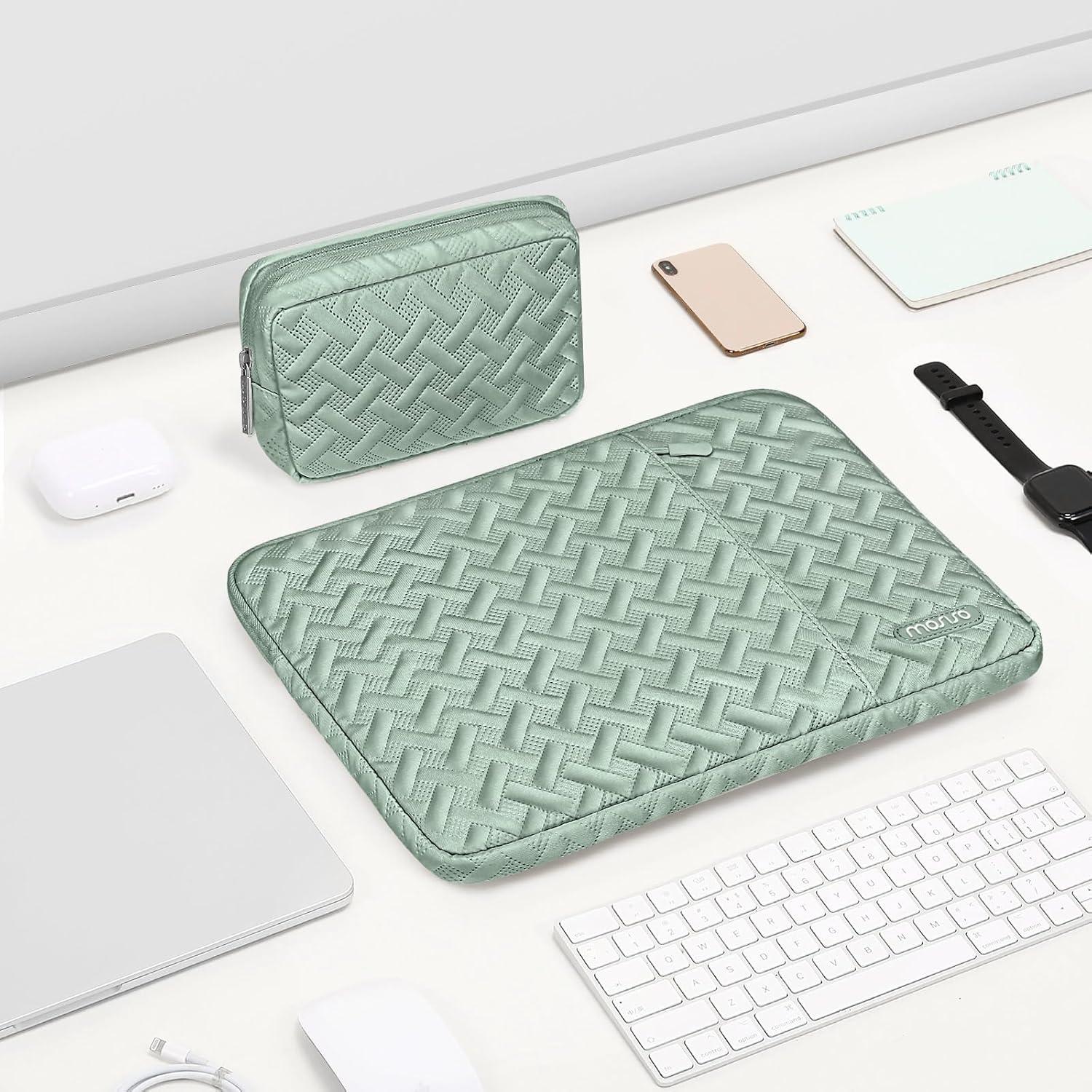 Funda para Laptop Mosiso 13.3" Verde Antiguo con Bolsillo