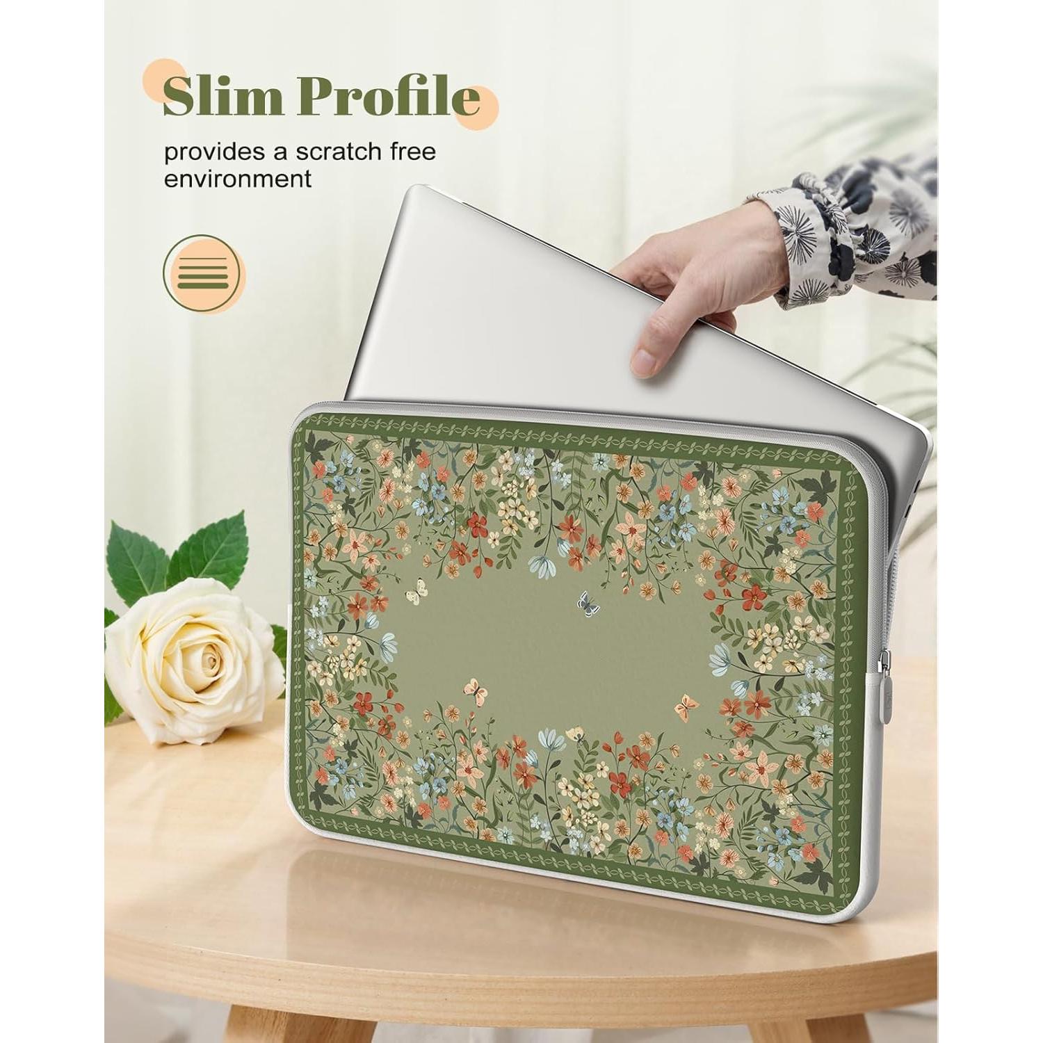 Funda para portátil iCasso 13" Verde - Protección Acolchada