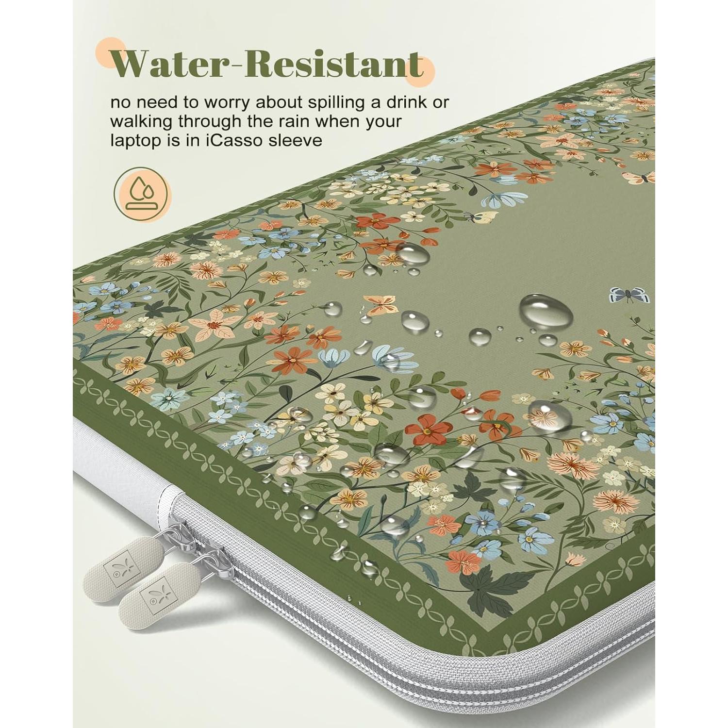 Funda para portátil iCasso 13" Verde - Protección Acolchada