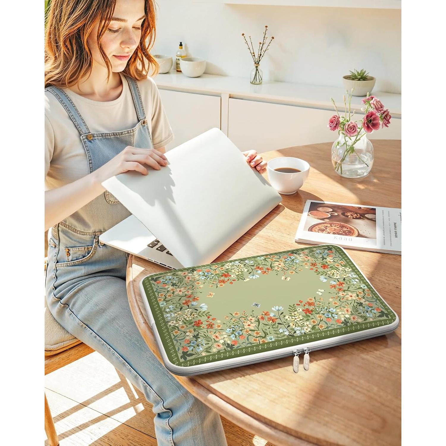 Funda para portátil iCasso 13" Verde - Protección Acolchada