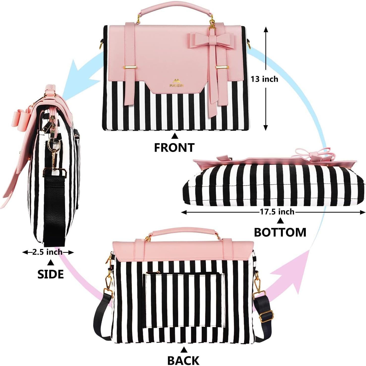 Bolsa para Laptop MATEIN Rosa 43 cm con Protección RFID