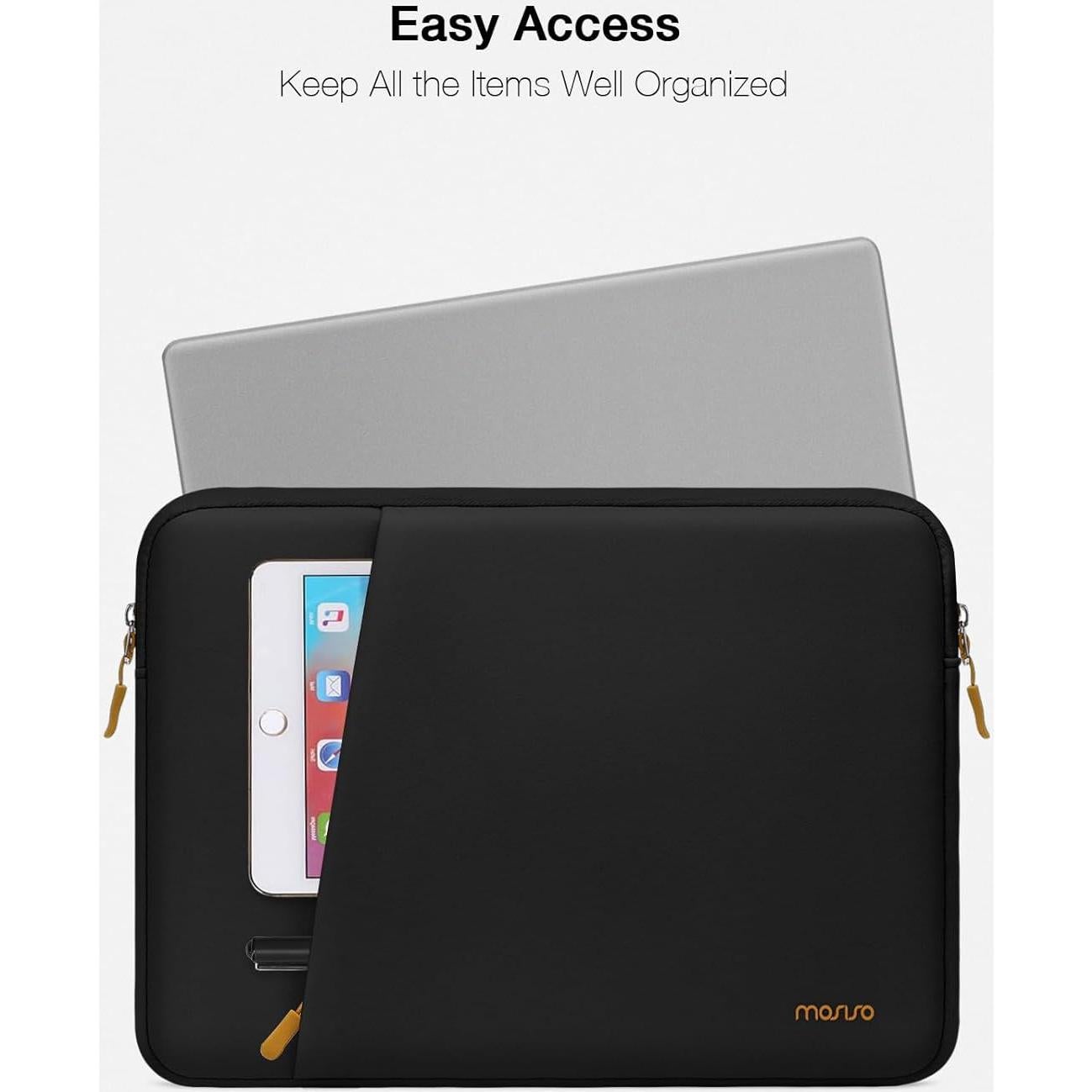 Funda para Laptop MOSISO 13.3" Neopreno Negro con Bolsillo