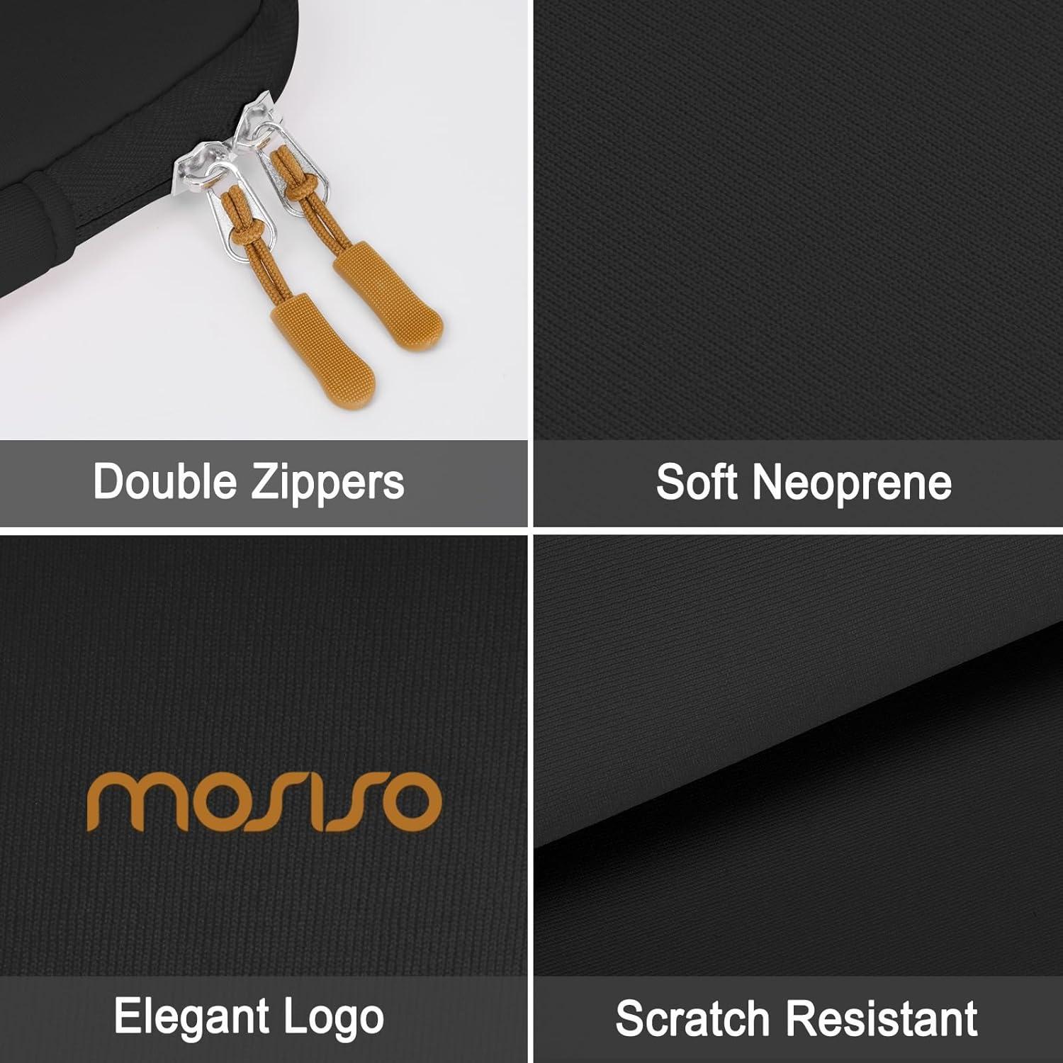 Funda para Laptop MOSISO 13.3" Neopreno Negro con Bolsillo