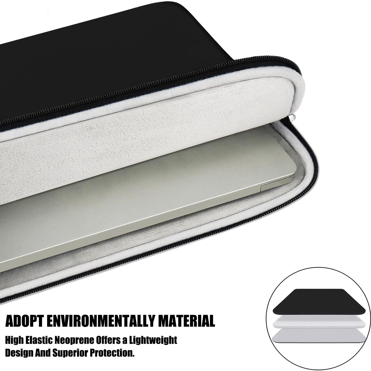 Bolsa de Manga para Laptop Naukay 15.6" Negra con Bolsillos