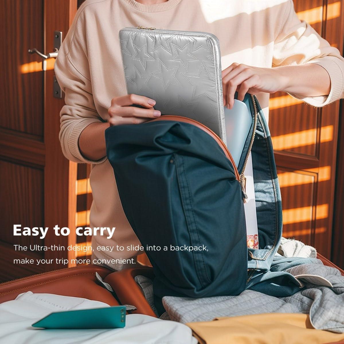 Funda acolchada para portátil 13" Vinterfint Plata