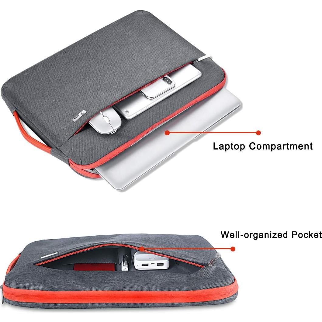 Funda para Laptop Voova 15.6" Gris Impermeable Slim 360°