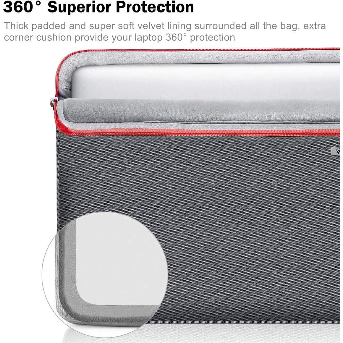Funda para Laptop Voova 15.6" Gris Impermeable Slim 360°