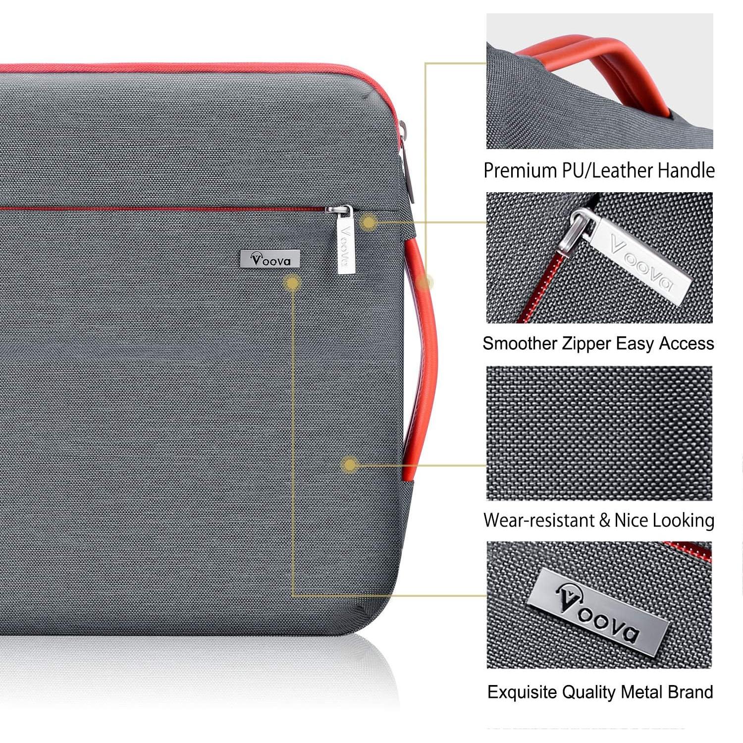 Funda para Laptop Voova 15.6" Gris Impermeable Slim 360°
