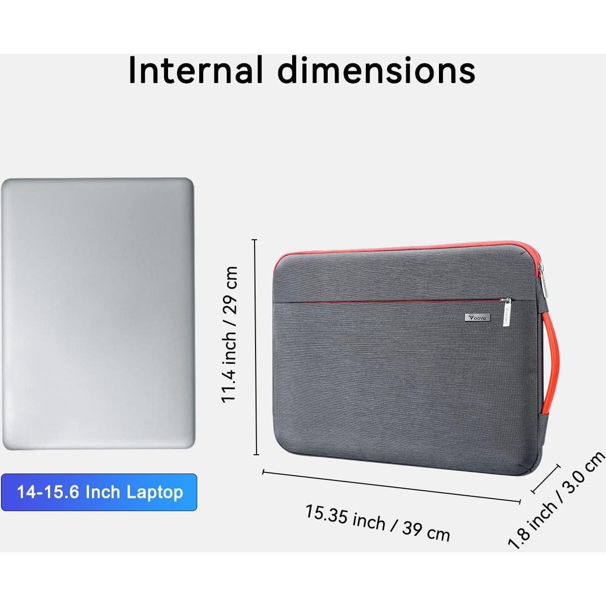 Funda para Laptop Voova 15.6" Gris Impermeable Slim 360°