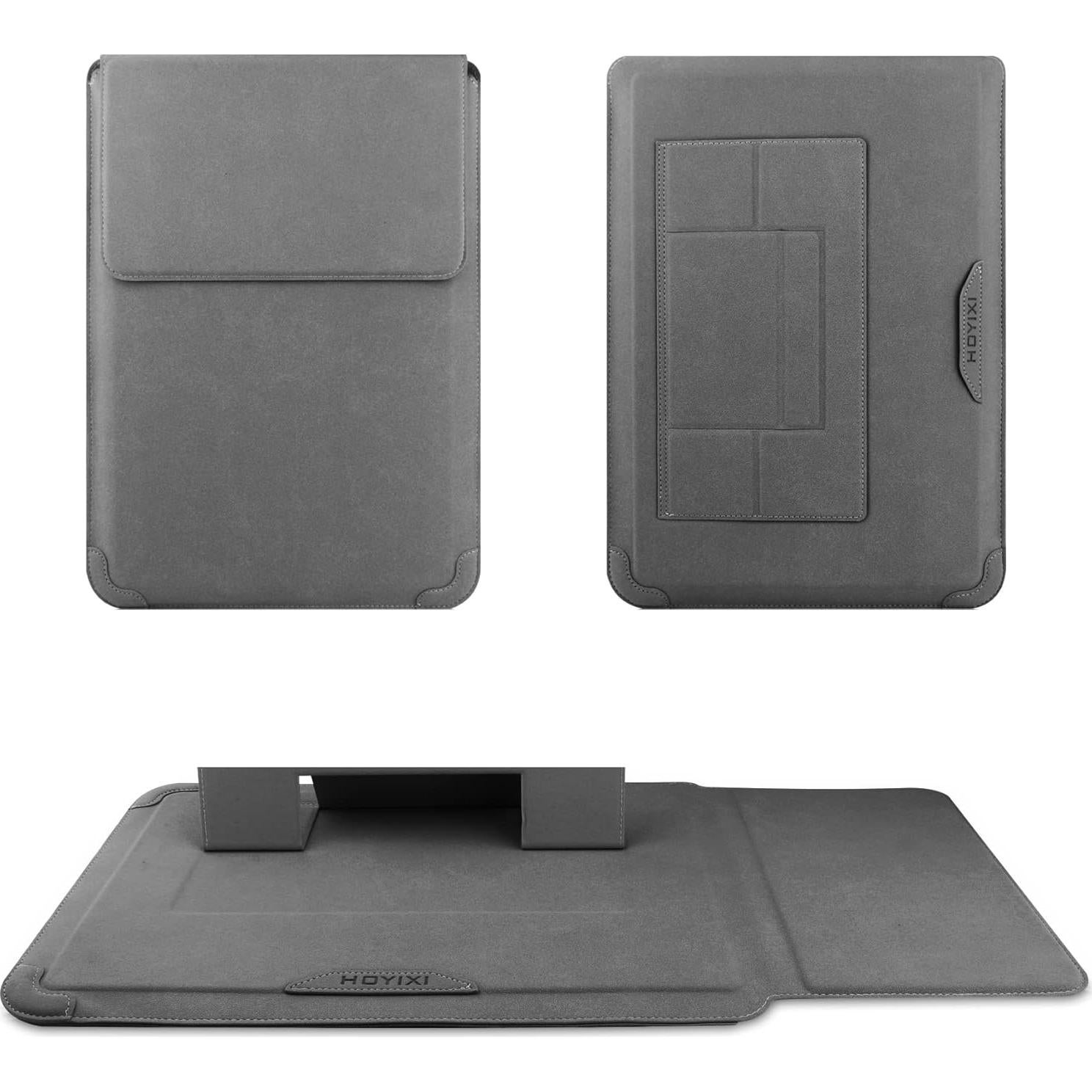 Funda para Laptop 13" HoYiXi Gris - Cuero PU Impermeable