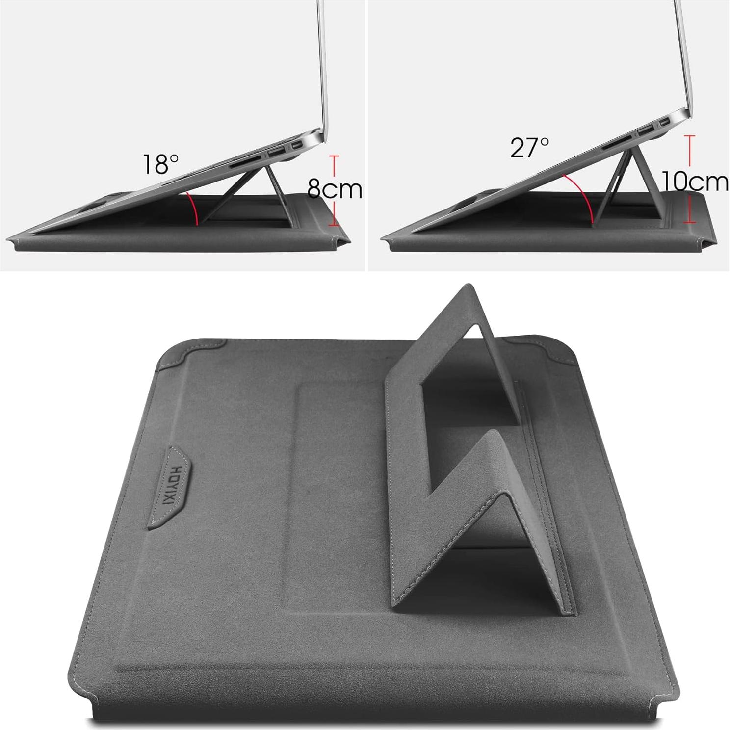 Funda para Laptop 13" HoYiXi Gris - Cuero PU Impermeable