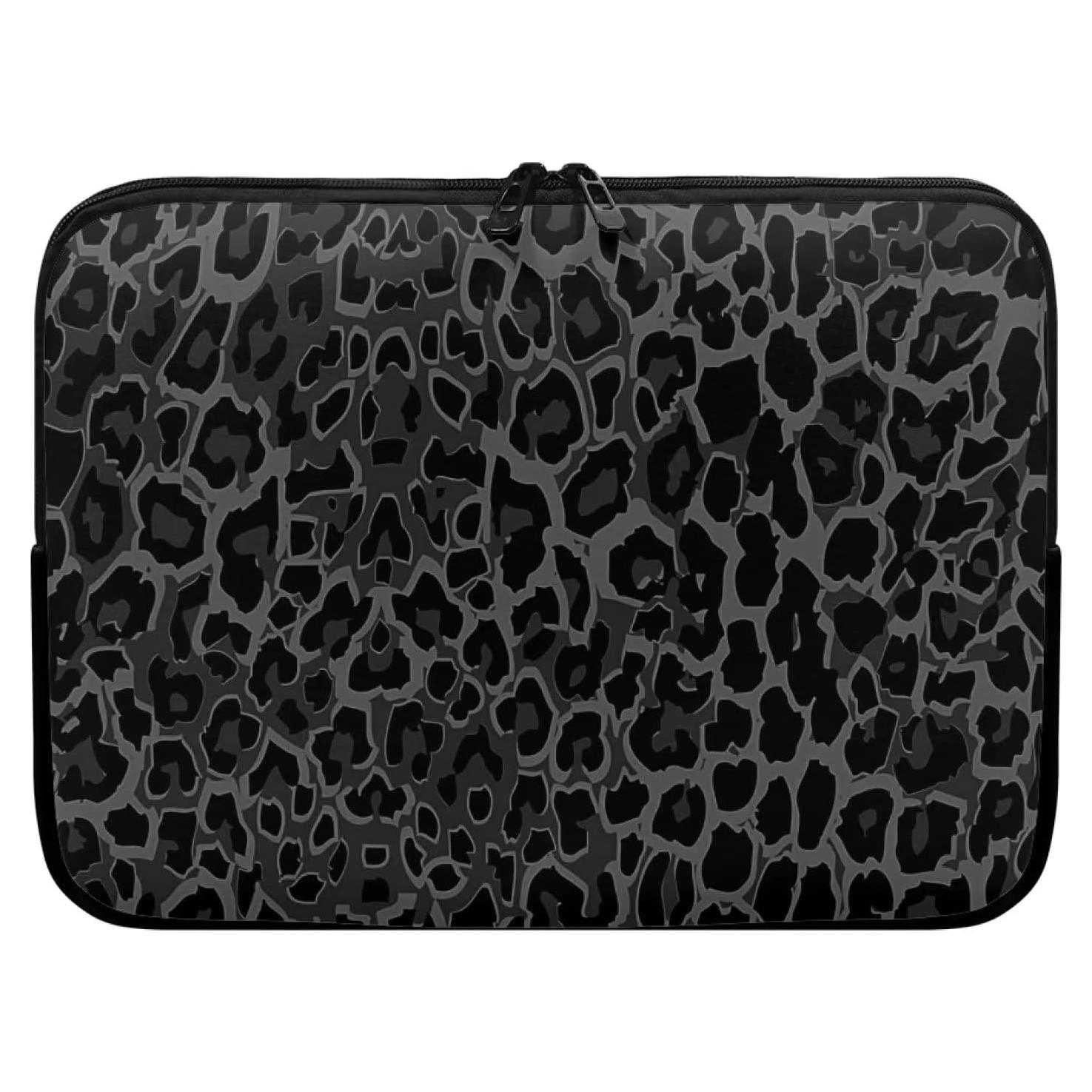 Funda para Laptop 17" Suhoaziia Leopardo Negro Neopreno