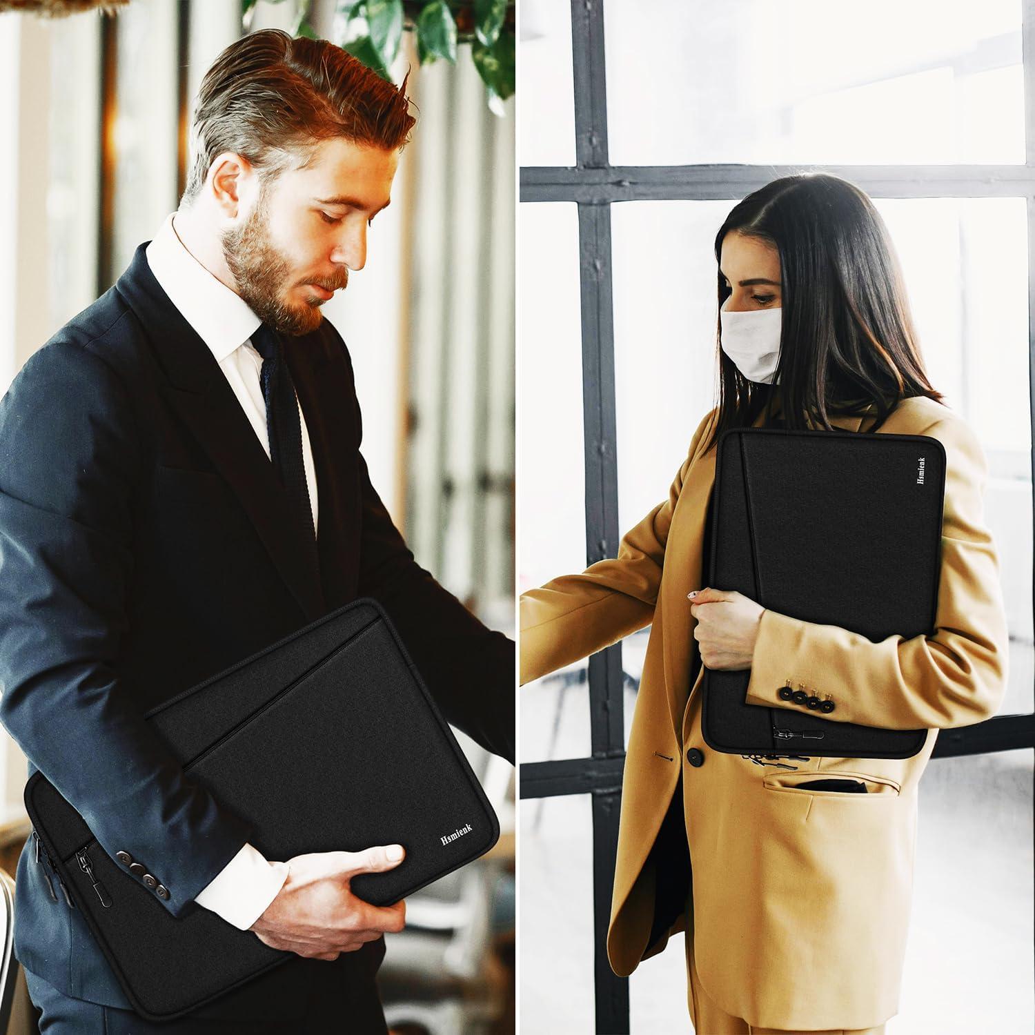 Funda para Laptop 14" Hsmienk Negra Impermeable y a Prueba de Golpes