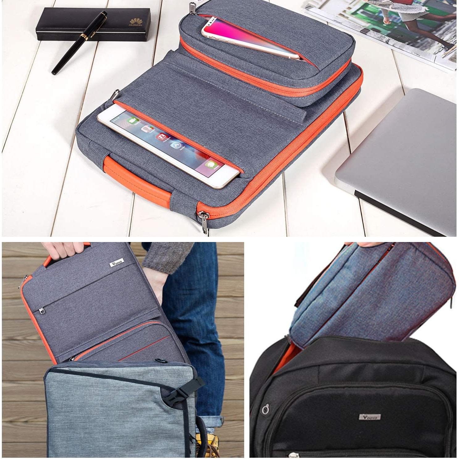 Funda para Laptop Voova 15.6" Gris Oscuro Impermeable 2 en 1