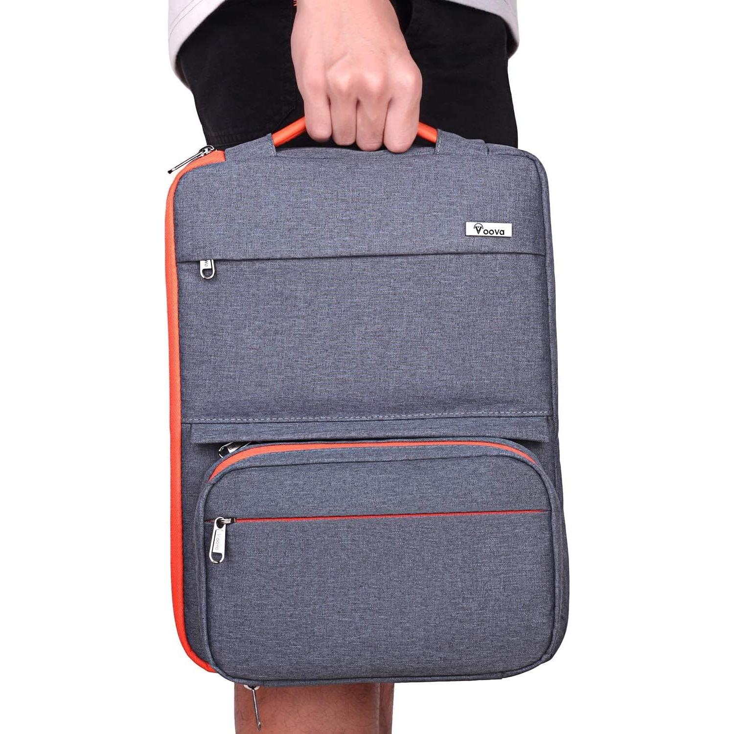 Funda para Laptop Voova 15.6" Gris Oscuro Impermeable 2 en 1