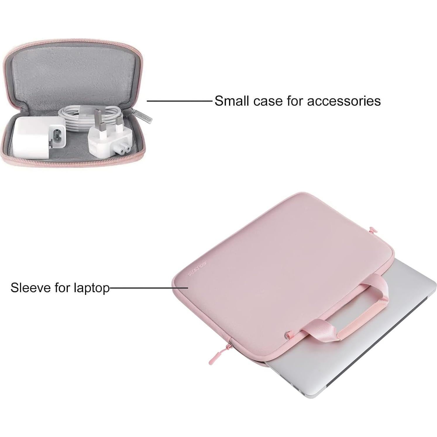 Funda para Laptop MOSISO 13.3" Rosa Neopreno con Asa