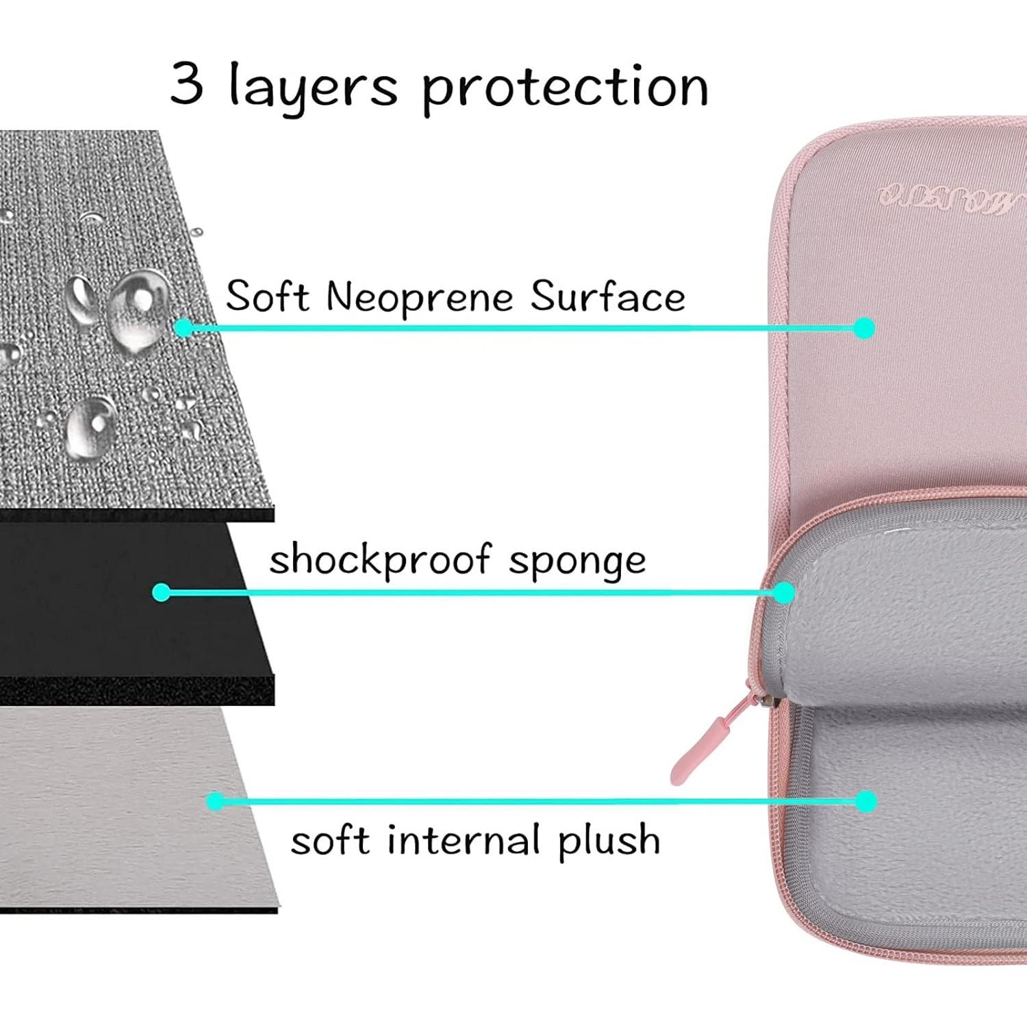 Funda para Laptop MOSISO 13.3" Rosa Neopreno con Asa