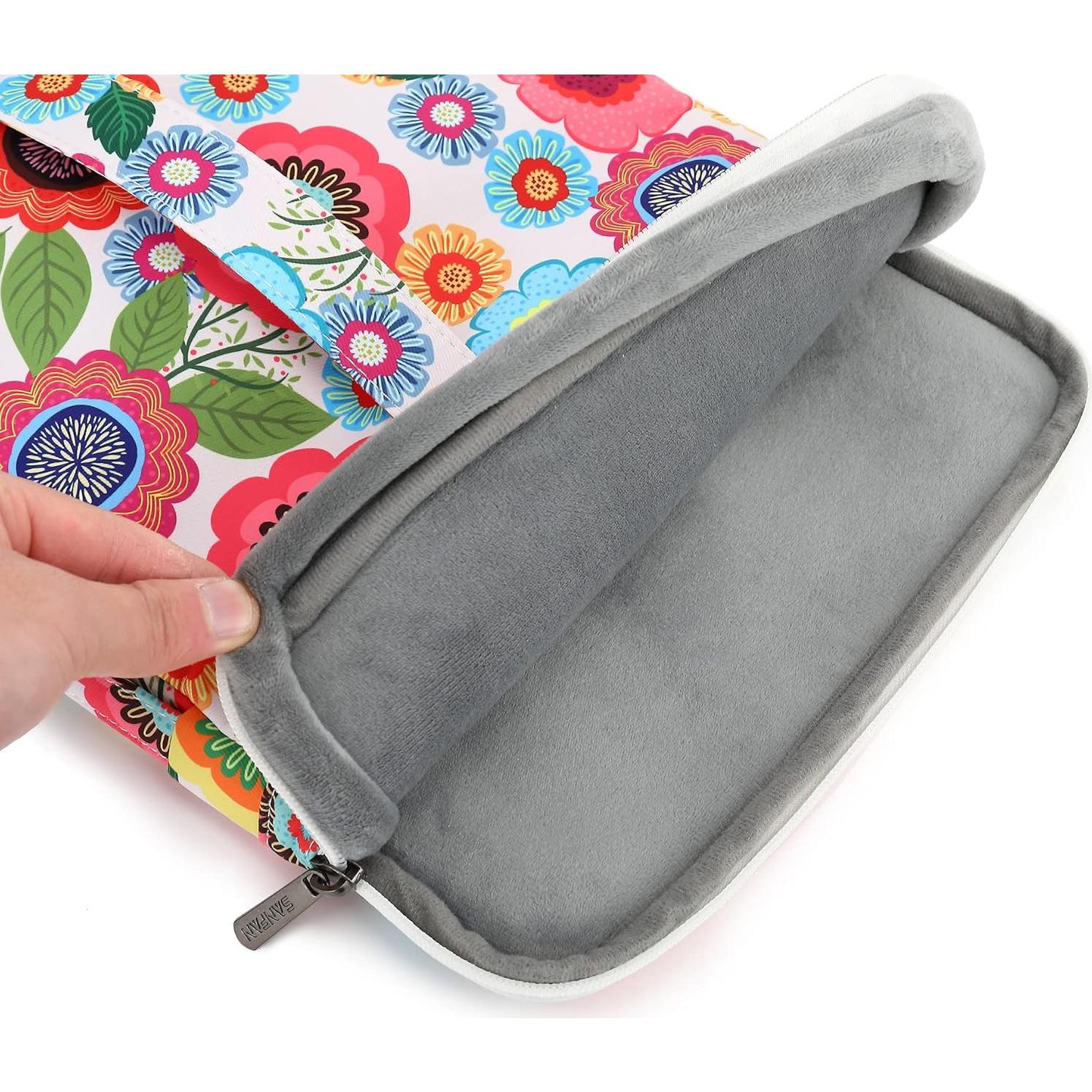 Funda protectora 360° SANFAN para laptop 12.5-13.3" Flores